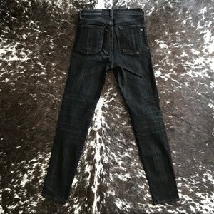 Rag & Bone High Rise Ankle Skinny Black Lock